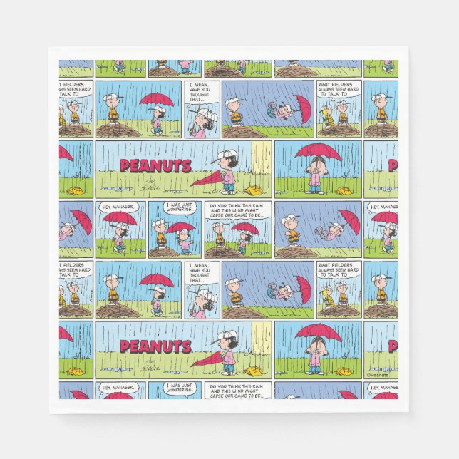 Guardanapo De Papel Dia De Chuva No Jogo Do Beisebol (Frente)