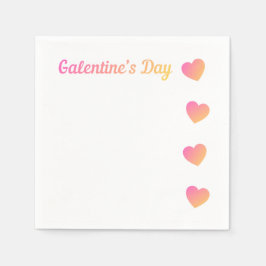Guardanapo De Papel Dia de Galentines Rosa Ombre Festa