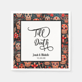 Guardanapo De Papel Día de los muertos até a festa da morte ou casamen
