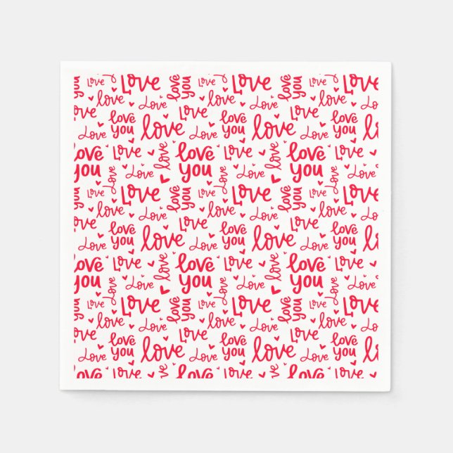 Guardanapo De Papel Dia de os namorados de amor (Frente)