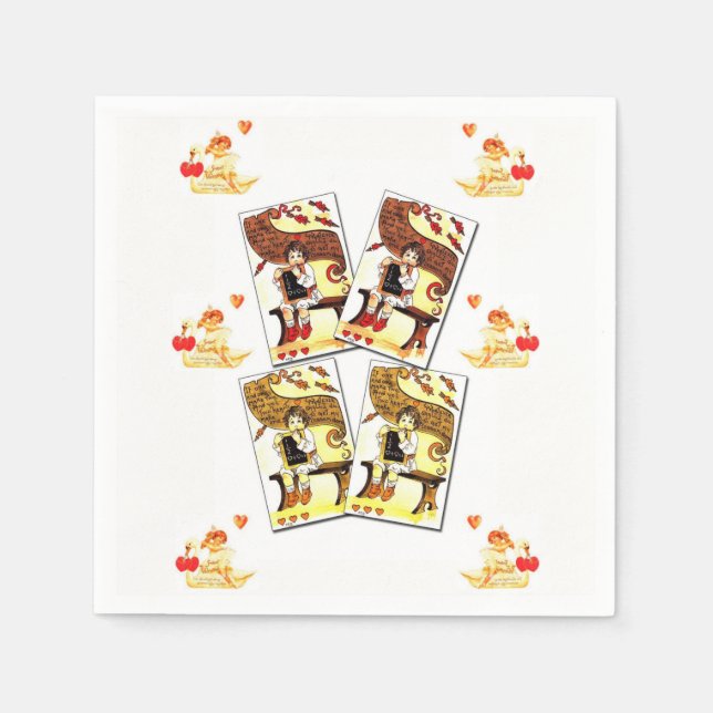 Guardanapo De Papel Dia de os namorados de Napkins (Frente)