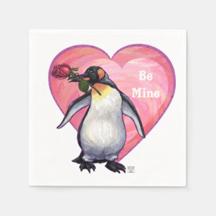 Guardanapo De Papel Dia de os namorados de pinguins