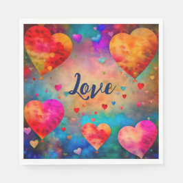 Guardanapo De Papel Dia de os namorados Vintage Hearts Personalizados