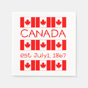Guardanapo De Papel Dia do Canadá 1º de julho de 1867 Maple Leaf Canad