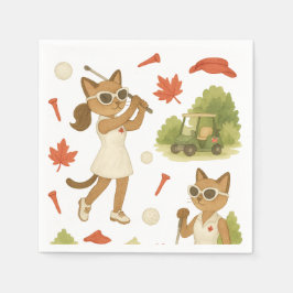 Guardanapo De Papel Dia do Canadá temido pelo golfista que ama gatos