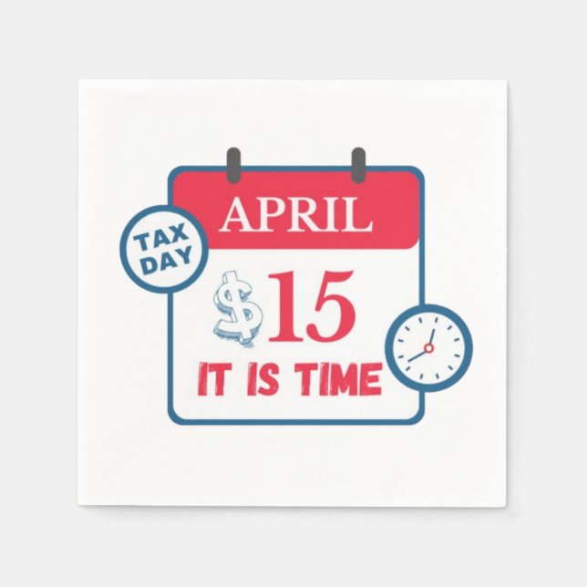 Guardanapo De Papel Dia do imposto (Frente)