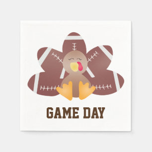 Guardanapo De Papel Dia do Jogo Futebol Turquia Penas Brown