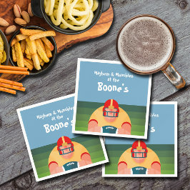 Guardanapo De Papel Dia do Jogo Super Fã do Jogador de Futebol