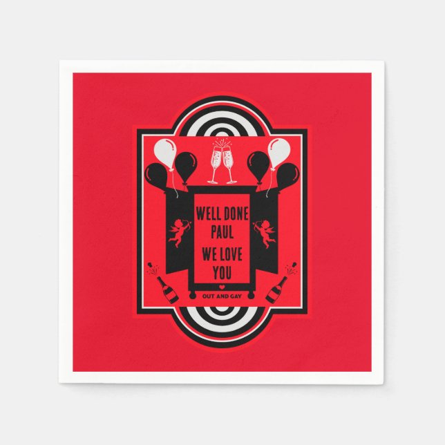 Guardanapo De Papel Dia Nacional de Assumir a Identidade NCOD (Frente)