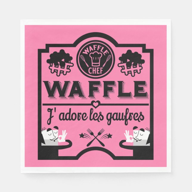 Guardanapo De Papel Dia Nacional do Waffle (Frente)