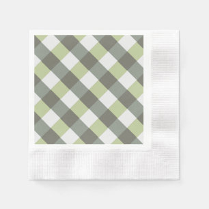 Guardanapo De Papel Diagonais cinzentas verdes tecidas gráficas