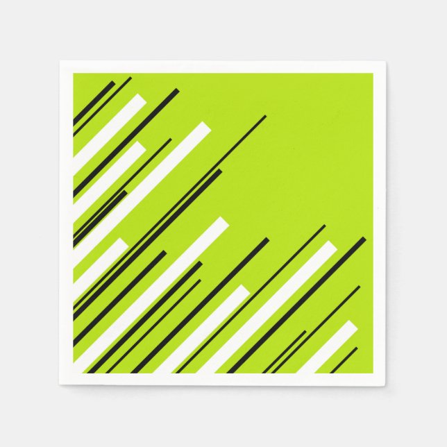 Guardanapo De Papel Diagonais - Verde limão (Frente)