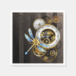 Guardanapo De Papel Dials Steampunk com Dragonfly