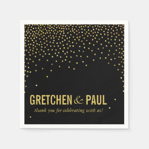 Guardanapo De Papel Diamantes no Sky Cocktail Party preto