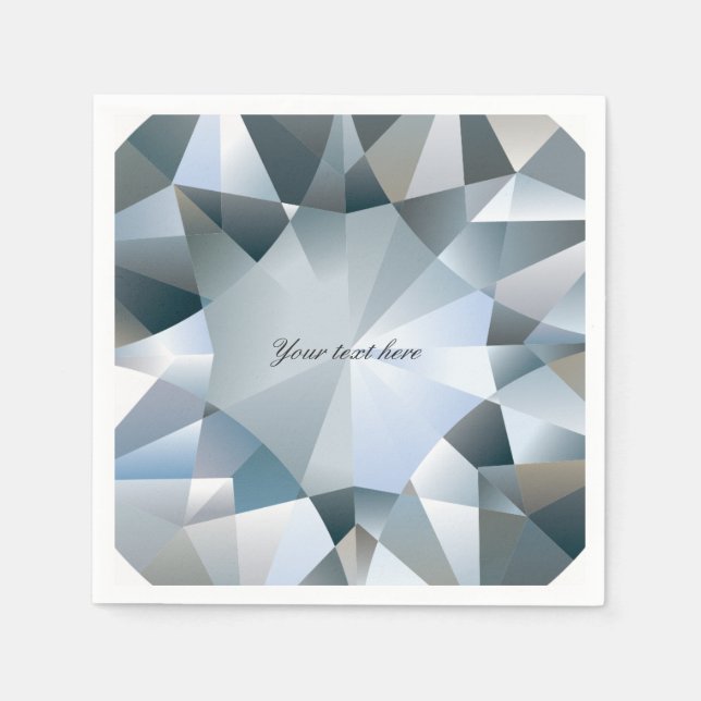 Guardanapo De Papel Diamond Bling Jewelry Elegant (Frente)