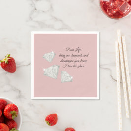 Guardanapo De Papel Diamonds & Champagne Quote – Dear Life Edition
