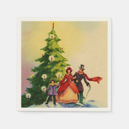 Guardanapo De Papel Dickens style Christmas illustration
