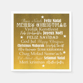 Guardanapo De Papel Diferentes línguas do Feliz Natal