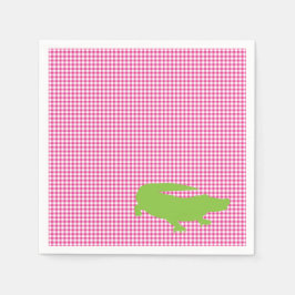 Guardanapo De Papel Difusão de crocodilo cor-de-rosa verde e disquete