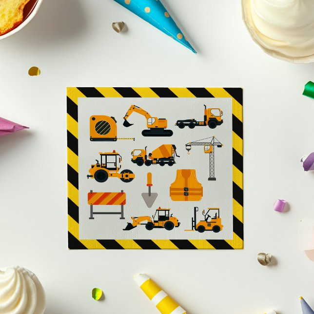 Guardanapo De Papel Diggers Construction Party Paper Napkins (Criador carregado)