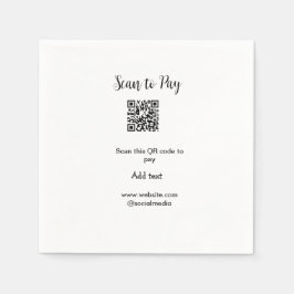 Guardanapo De Papel Digitalizar para pagar digitalização código QR adi