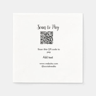 Guardanapo De Papel Digitalizar para pagar digitalização código QR adi
