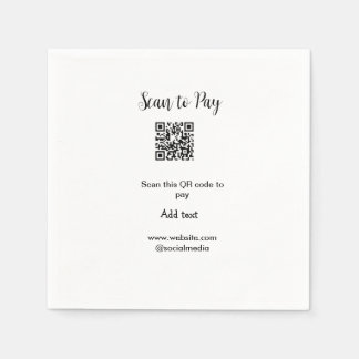 Guardanapo De Papel Digitalizar para pagar digitalização código QR adi