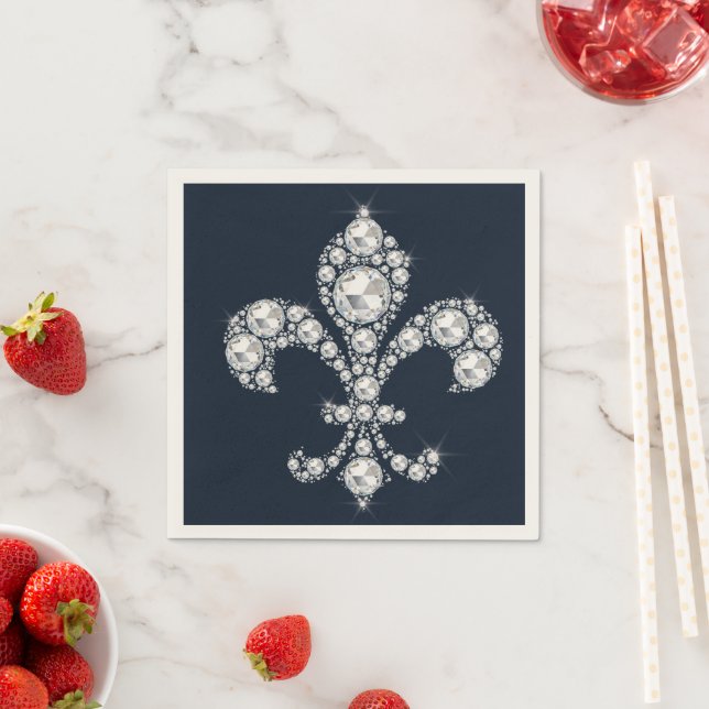 Guardanapo De Papel Dimond Fleur de Lis Real  (Insitu)