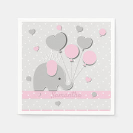 Guardanapo De Papel Dinner Elephant Balloons Nursery Gift