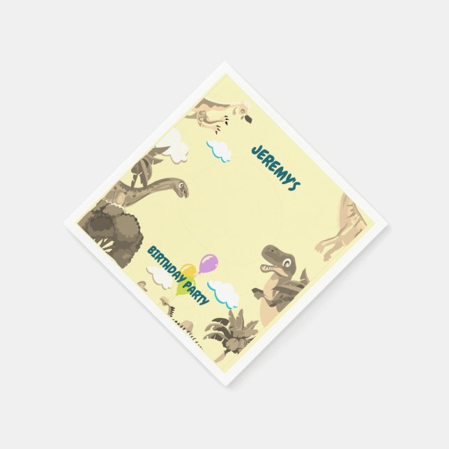 Guardanapo De Papel Dino Festa de aniversário Napkins - Crianças (Canto)