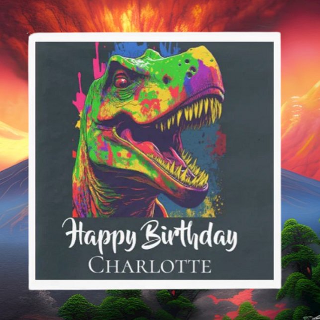 Guardanapo De Papel Dino T- Rex Birthday (Bring your dream party to life with our selection of quality Dinosaur themed party supplies )