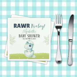 Guardanapo De Papel Dinosaur Baby Shower Party Napkins for Boy