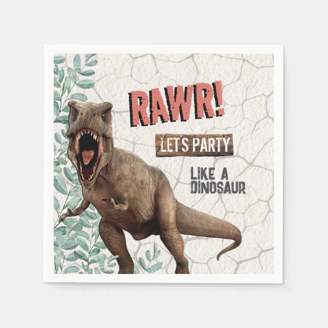 Guardanapo De Papel Dinossaur Birthday (Frente)