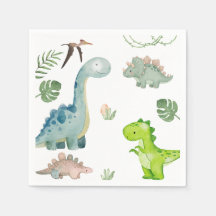 Dinossaur Birthday Napkins