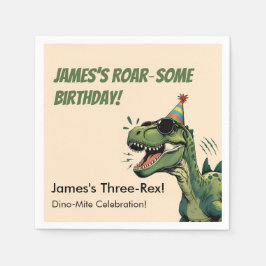 Guardanapo De Papel Dinossaur Birthday Papel Napkin Kids Party