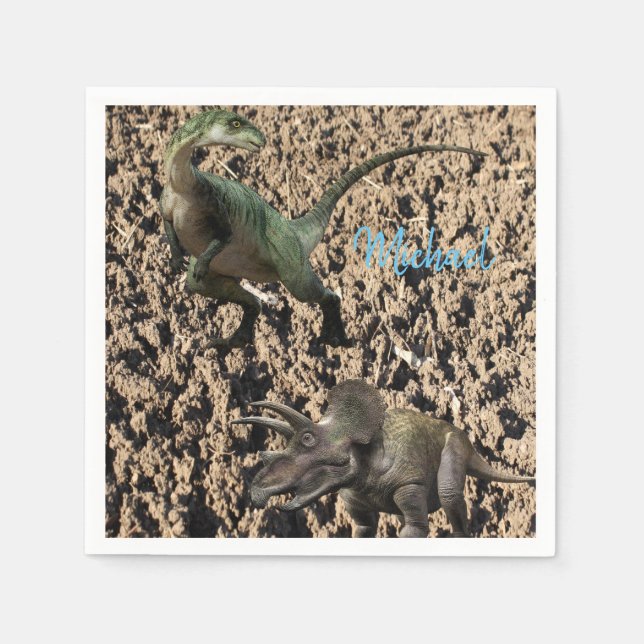 Guardanapo De Papel Dinossaur Paper Napkins Michael (Frente)