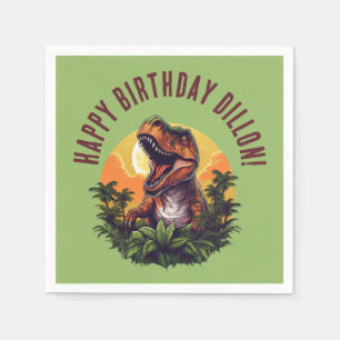 Guardanapo De Papel Dinossaur Rawr Birthday Paper