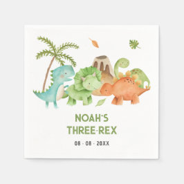 Guardanapo De Papel Dinossauro Aniversário Napkins - Meninos Trex