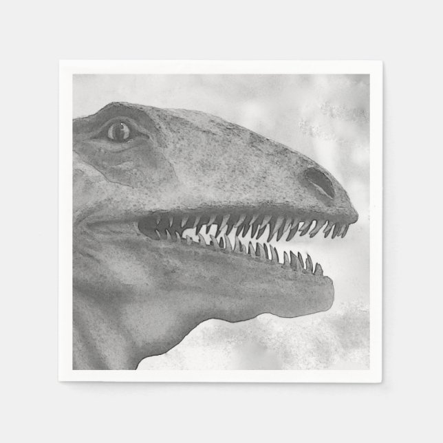 Guardanapo De Papel Dinossauro Assustador (Frente)