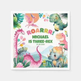 Guardanapo De Papel Dinossauro Cinto Crianças Pré-Históricas aniversár