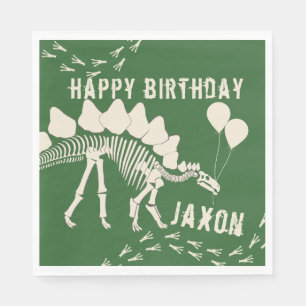 Guardanapo De Papel Dinossauro com aniversário dos balões