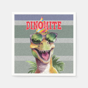 Guardanapo De Papel Dinossauro Dinomite Festa de aniversário Jurássica