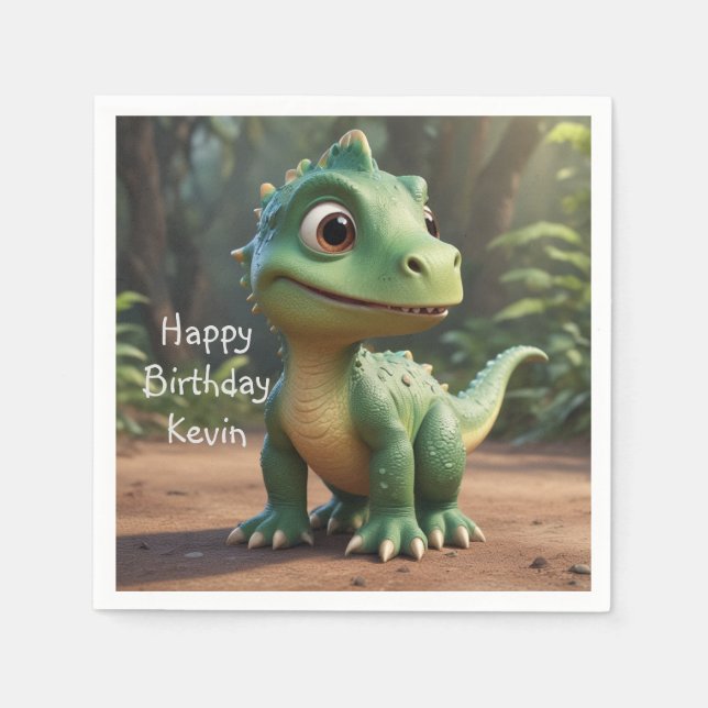 Guardanapo De Papel Dinossauro Gato (Frente)