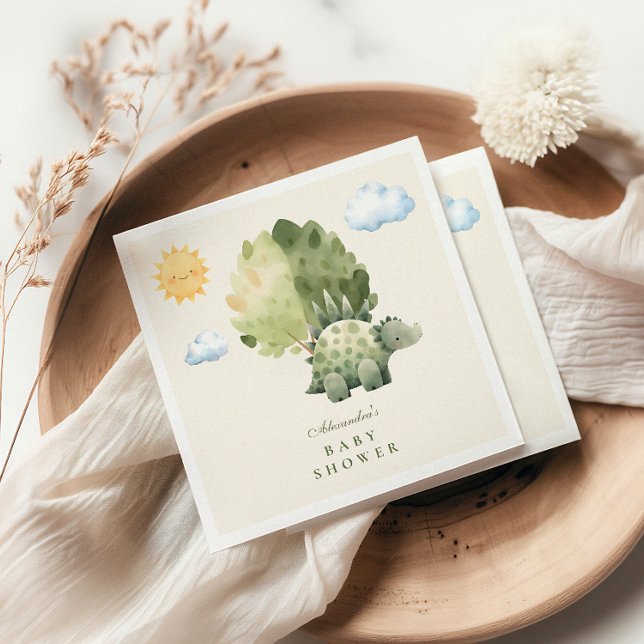 Guardanapo De Papel Dinossauro Hatching Logo Chá de fraldas (Criador carregado)