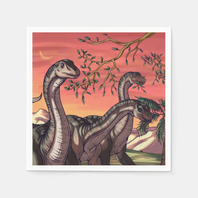 Guardanapo De Papel Dinossauros em Dusk (Frente)