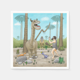 Guardanapo De Papel Dinossauros encontram a Idade da Pedra
