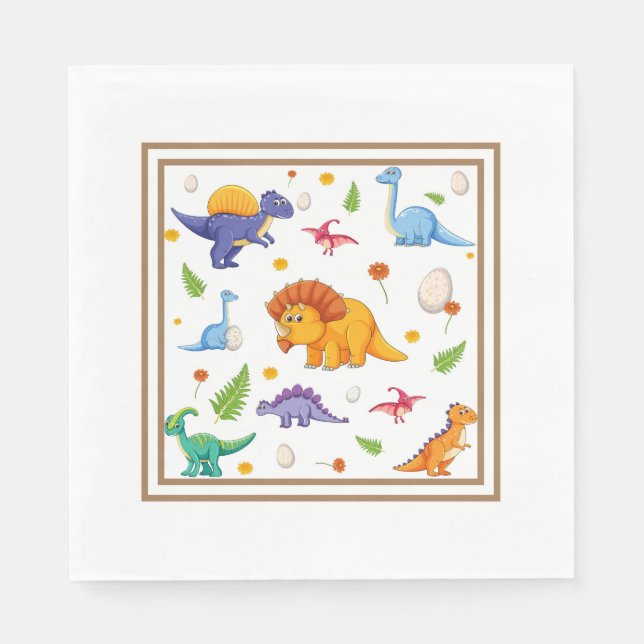 Guardanapo De Papel Dinossauros Kids (Frente)