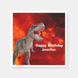 Guardanapo De Papel Dinossauros T Rex Fire Jurassic Mundo