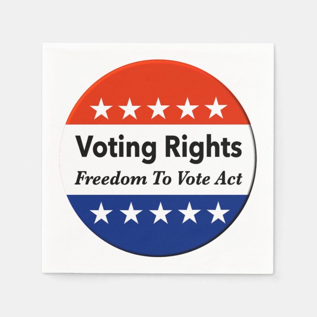Guardanapo De Papel Direito De Voto Direito À Liberdade De Voto (Frente)
