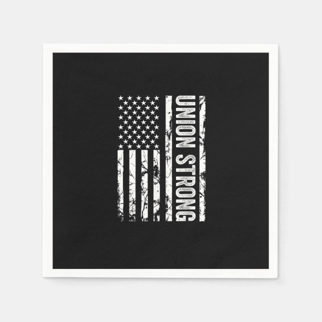 Guardanapo De Papel Direitos sindicais - União forte - União (Frente)